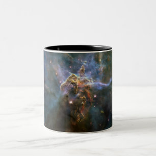 Caneca De Café Em Dois Tons Montanha Mística na Nebulosa Carina Hubble Space