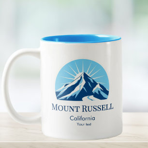 Caneca De Café Em Dois Tons Montanha Russell Califórnia Sierra Nevada souvenir