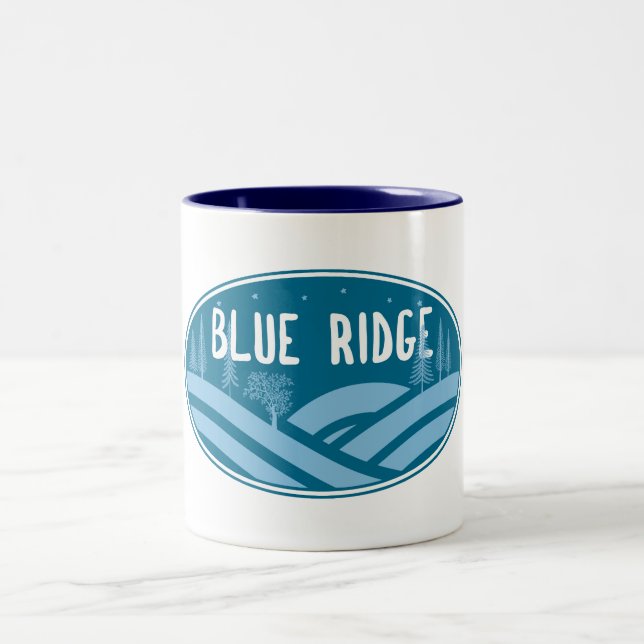 Caneca De Café Em Dois Tons Montanhas Blue Ridge ao ar livre (Centro)