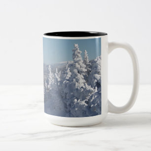 Caneca De Café Em Dois Tons montanhas brancas de New Hampshire