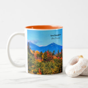 Caneca De Café Em Dois Tons Montanhas brancas de New Hampshire