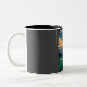 Caneca De Café Em Dois Tons Montanhas do Enfumaçado excelente Parque Nacional