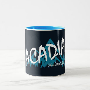 Caneca De Café Em Dois Tons Montanhas do Parque Nacional Acadia