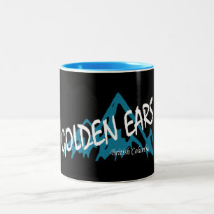 Caneca De Café Em Dois Tons Montanhas do Parque Provincial Golden Ears