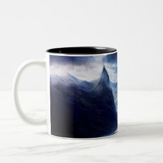 Caneca De Café Em Dois Tons Montanhas frias