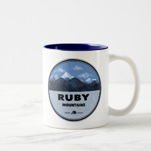 Caneca De Café Em Dois Tons Montanhas Ruby Nevada Acampamento