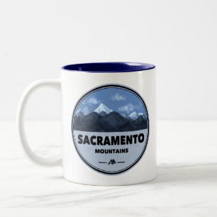 Caneca De Café Em Dois Tons Montanhas Sacramento Novo México Acampamento