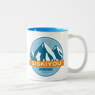 Caneca De Café Em Dois Tons Montanhas Siskiyou Califórnia
