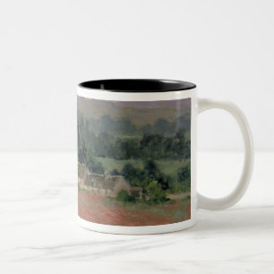 Caneca De Café Em Dois Tons Monte de feno de Claude Monet em Giverny, 1886