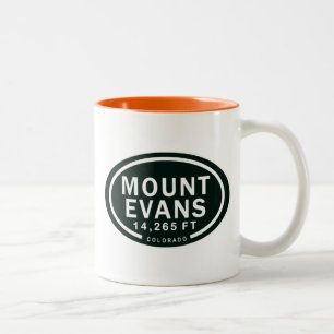 Caneca De Café Em Dois Tons Monte Evans 14.265 FT Colorado Rocky Mountain