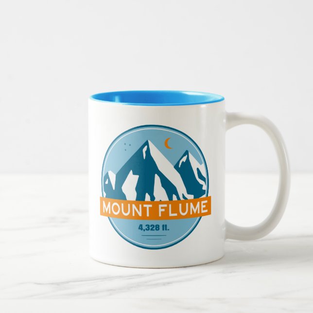 Caneca De Café Em Dois Tons Monte Flume New Hampshire Stars Moon (Direita)
