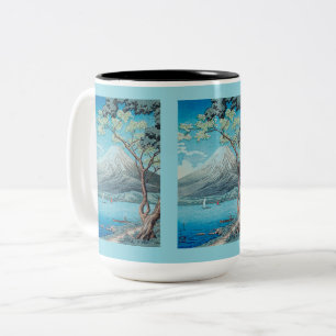 Caneca De Café Em Dois Tons Monte Fuji do lago Yamanaka