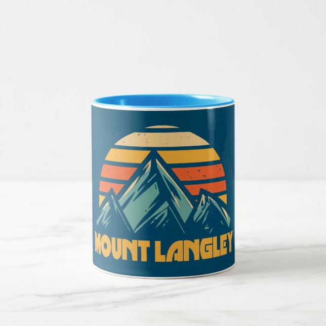 Caneca De Café Em Dois Tons Monte Langley California Retro Turquoise (Centro)