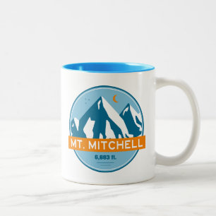 Caneca De Café Em Dois Tons Monte Mitchell North Carolina Stars Moon