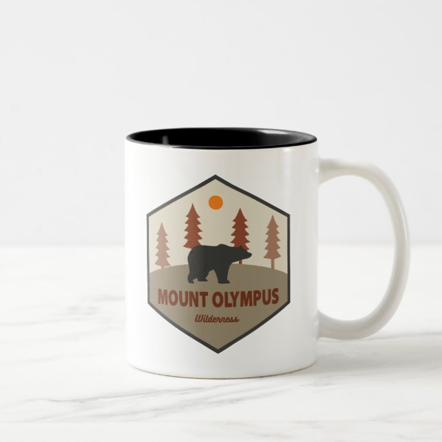 Caneca De Café Em Dois Tons Monte Olympus Wilderness - Urso de Utah (Direita)
