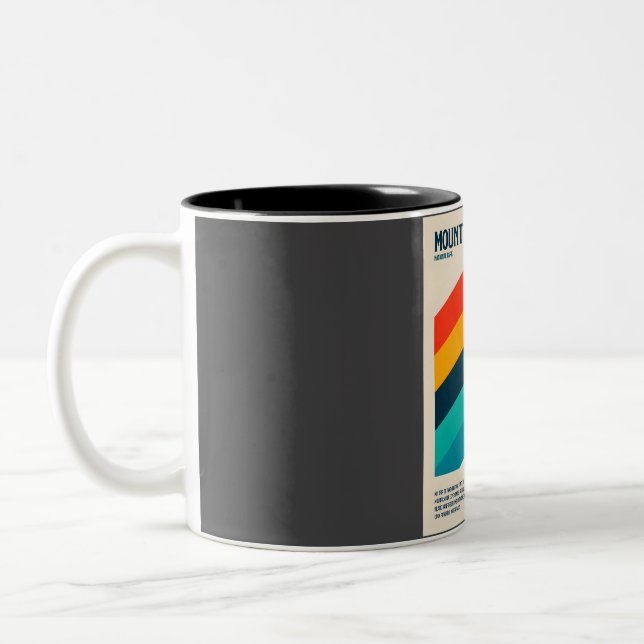 Caneca De Café Em Dois Tons Monte Rainier Viagem Art (Esquerda)