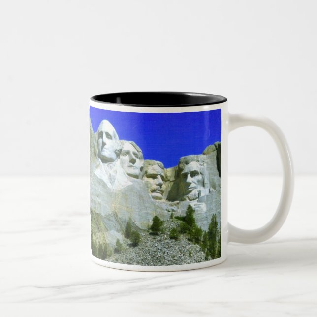 Caneca De Café Em Dois Tons Monte Rushmore - Mug De Dois Tom (Direita)