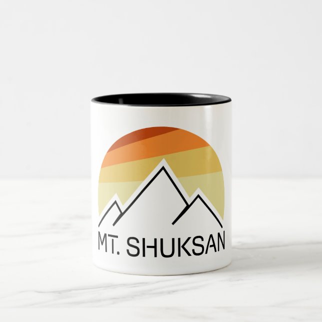 Caneca De Café Em Dois Tons Monte Shuksan Washington Retro (Centro)