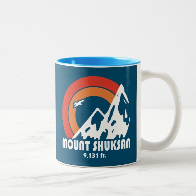Caneca De Café Em Dois Tons Monte Shuksan Washington Sun Eagle (Direita)