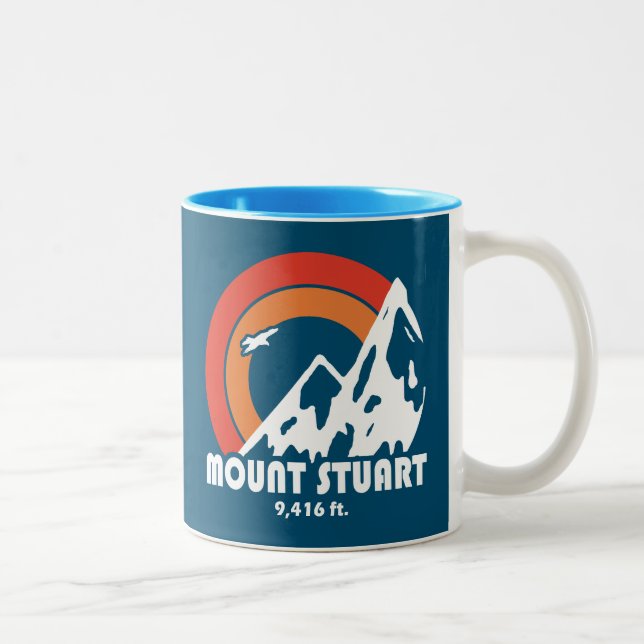 Caneca De Café Em Dois Tons Monte Stuart Washington Sun Eagle (Direita)