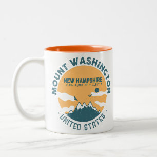 Caneca De Café Em Dois Tons Monte Washington New Hampshire - Retro Vintage