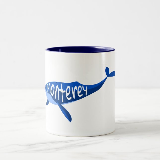 Caneca De Café Em Dois Tons Monterey California Whale (Centro)