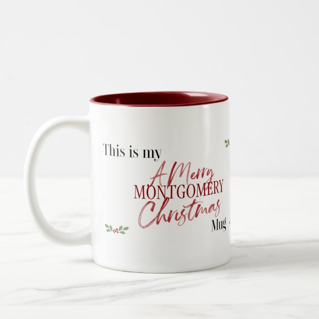 Caneca De Café Em Dois Tons Montgomery Christmas Mug (Esquerda)