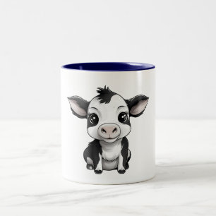 Caneca De Café Em Dois Tons ☕ 🐄 "Moo ment of Zen" Cow Mug 🐄 ☕