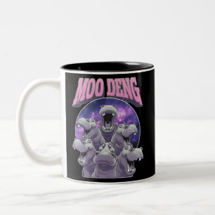 CANECA DE CAFÉ EM DOIS TONS MOO NEGA O FAMOSO BEBÊ PIGMY HIPPO MOODENG