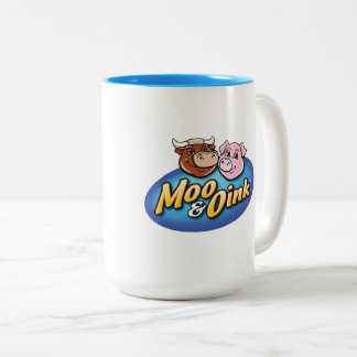 Caneca De Café Em Dois Tons Moo & Oink Coffee Mug