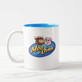 Caneca De Café Em Dois Tons Moo & Oink Coffee Mug