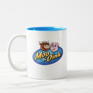 Caneca De Café Em Dois Tons Moo & Oink Coffee Mug