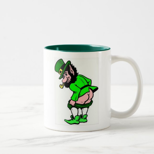 Caneca De Café Em Dois Tons Mooning Leprechaun (Direita)