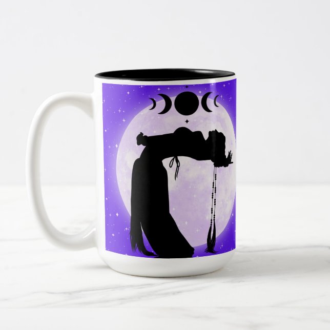 Caneca De Café Em Dois Tons Moonlight Dançarino Silhuetado Coffee Mug (Esquerda)