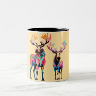 Caneca De Café Em Dois Tons Moose está esperando para se juntar a um Herd