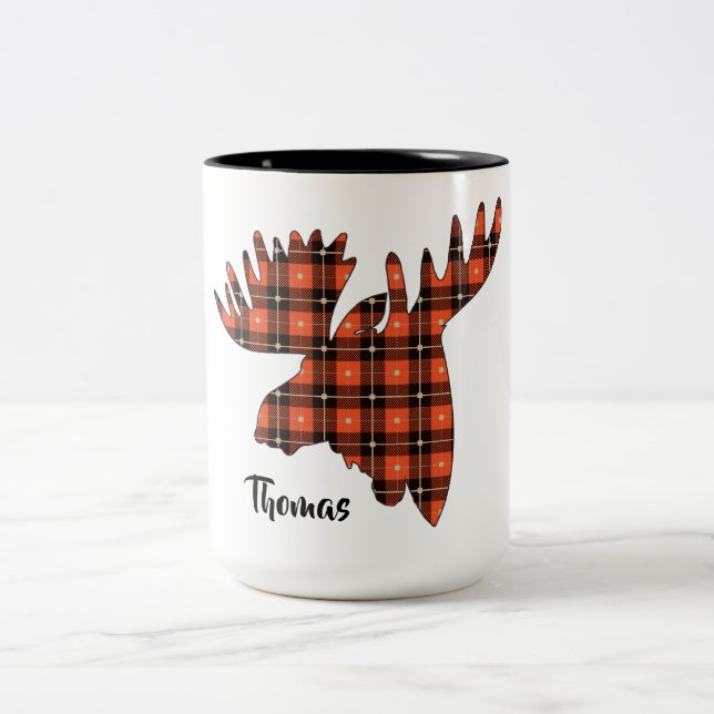 Caneca De Café Em Dois Tons Moosehead Buffalo Xadrez Lumberjack (Centro)