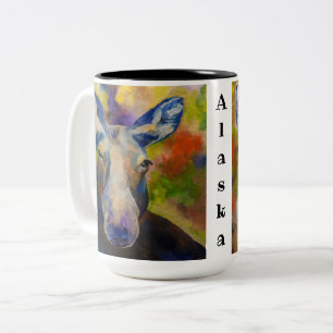 Caneca De Café Em Dois Tons Moosey Moose Coffee Mug_ALASKA