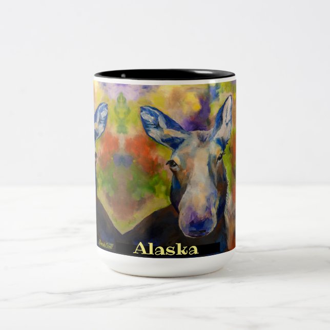 Caneca De Café Em Dois Tons Moosey Moose Coffee Mug_ALASKA   (Centro)