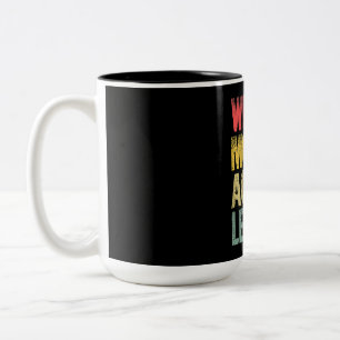 Caneca De Café Em Dois Tons Mor Women Wide Mamãe Agindo Legenda