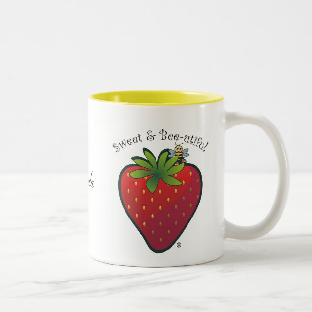 Caneca De Café Em Dois Tons Morango (Direita)