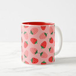 Caneca De Café Em Dois Tons Morango
