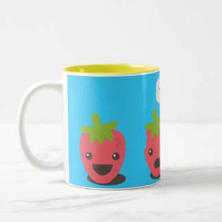 Caneca De Café Em Dois Tons Morangos (WTF?)