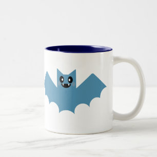 CANECA DE CAFÉ EM DOIS TONS MORCEGO ASSUSTADOR KAWAII
