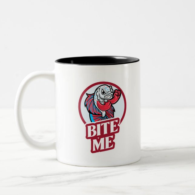 Caneca De Café Em Dois Tons Morda-me (Esquerda)