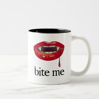 Caneca De Café Em Dois Tons Morda-me vampiro