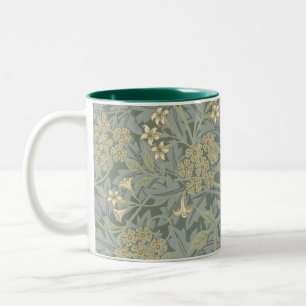 Caneca De Café Em Dois Tons Morris Vine & Jasmine Garden Flor Clássica