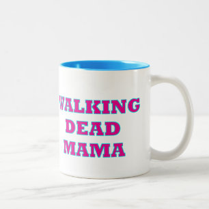Caneca De Café Em Dois Tons "Morto Andando MaMa"