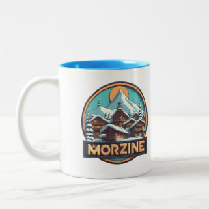 Caneca De Café Em Dois Tons Morzine Ski Mug - Celebre seu amor pelos Alpes