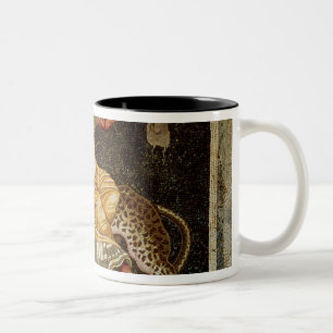 Caneca De Café Em Dois Tons Mosaico de Dionysus que monta um ANÚNCIO do