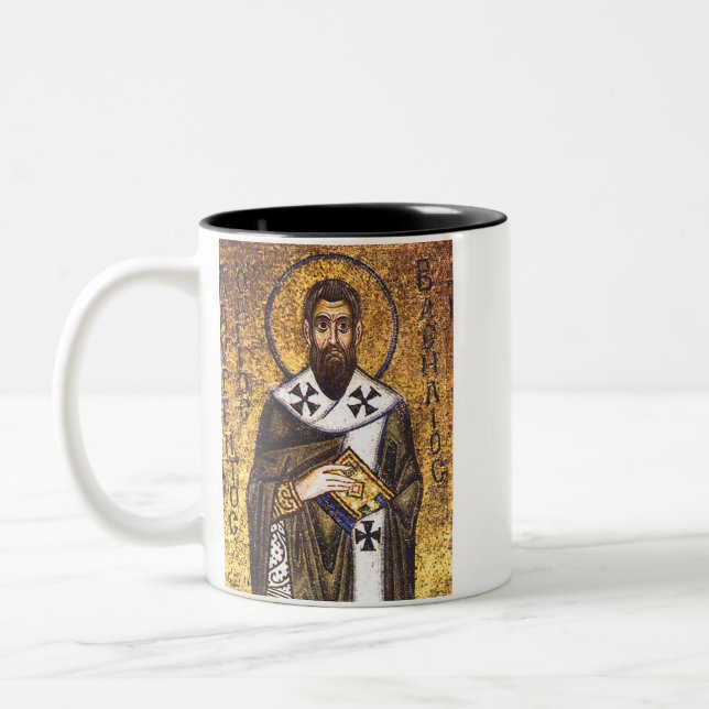 Caneca De Café Em Dois Tons Mosaico de São Basílio Magno (Esquerda)